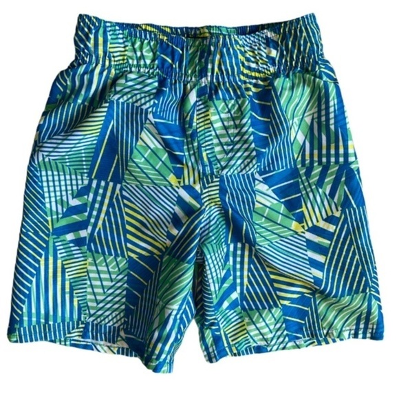 JOE BOXER Boys Blue & Yellow Retro Swim Trunks 6/7